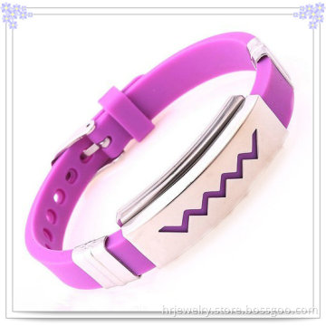 Magnetic Bracelet Silicone Wristband for Rubber Bracelet (HR3062)